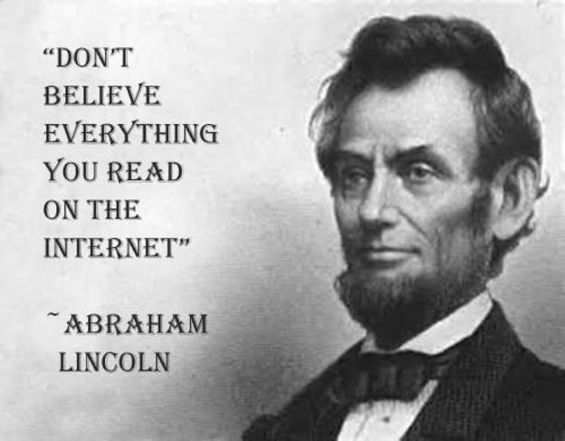 Fake quotation from Abraham Lincoln.